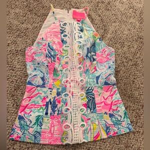 Lilly Pulitzer Pearl Top Summer Remix Print